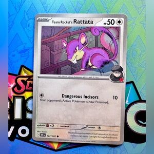 team rocket’s rattata (147/182) - common — pokémon: destined rivals